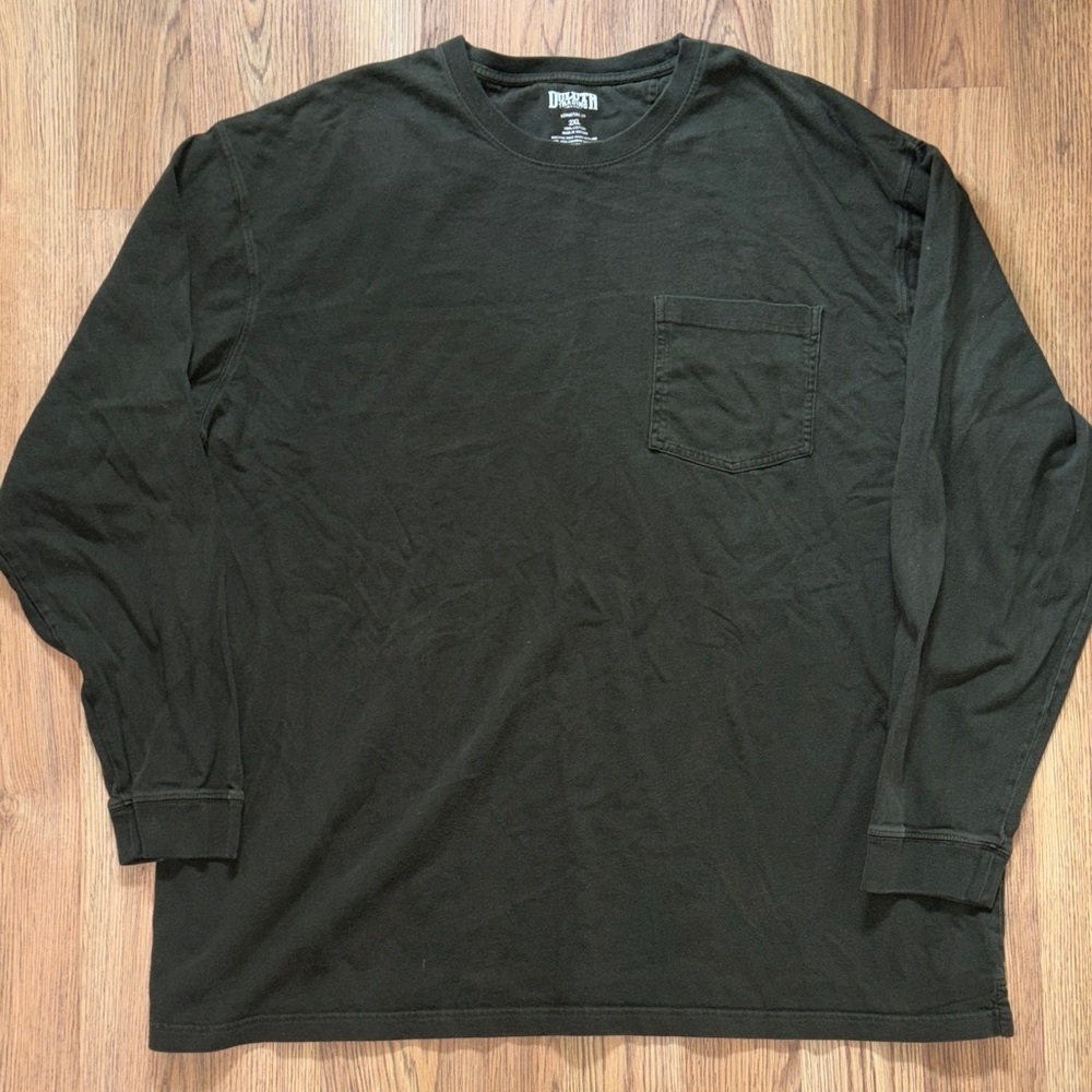 Duluth Trading Co Dark Green 100% Cotton Long Sleeve Tee